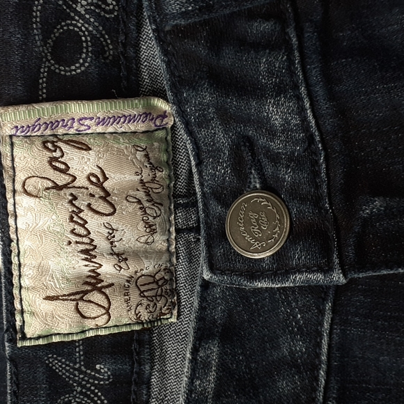 American Rag Cie Premium Straight Leg Factory Faded Blue Jeans Size 11 Short - Picture 14 of 16